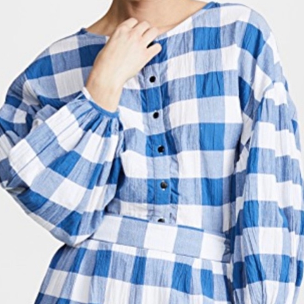 Mara Hoffman Alana Gingham Blouse